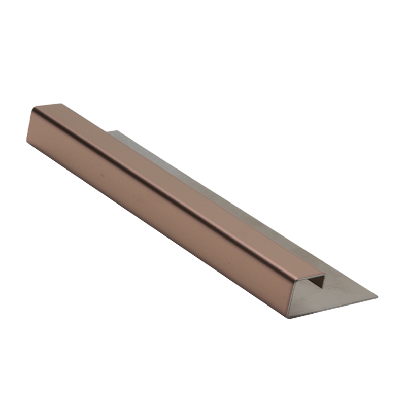 Genesis Square Edge Polished Copper Stainless Steel 304 Tile Trim 2.5